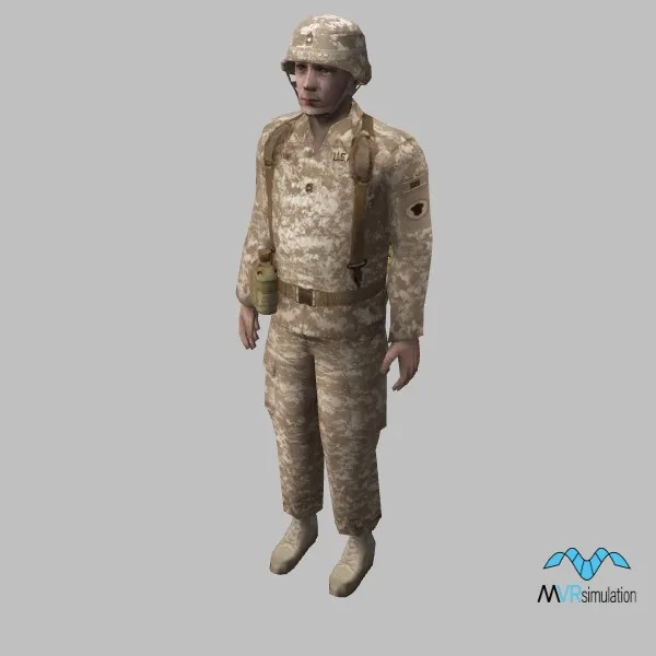 human-us soldier-027 — 3D model preview