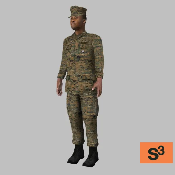 human-us-soldier-037 — 3D model preview