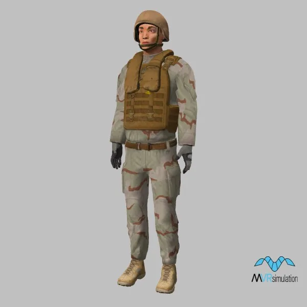 human-us-soldier-040 — 3D model preview