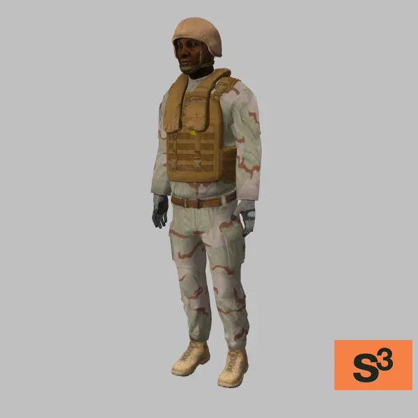 human-us-soldier-041 — 3D model preview