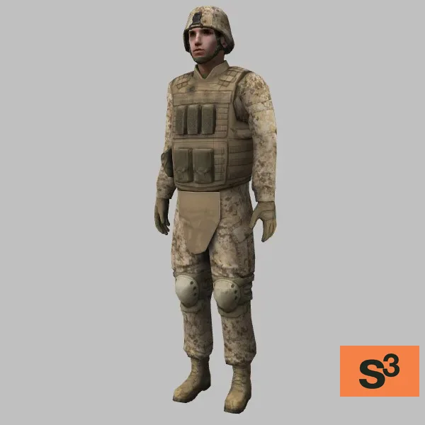 human-us soldier-marine-028-digitaldesert — 3D model preview