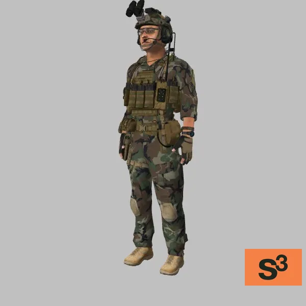 human-us-soldier-sof-032 — 3D model preview