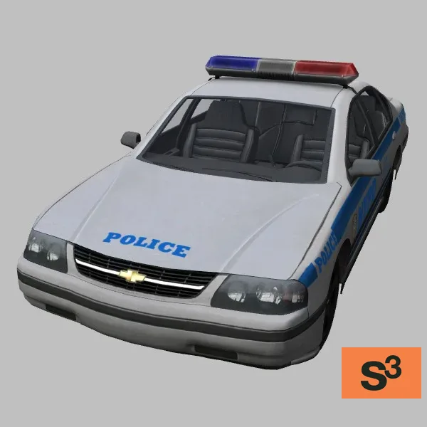 Impala-9C3-Police · US · white — 3D model preview