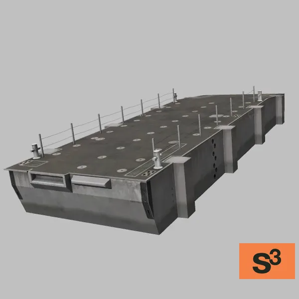 INLS-Pontoon-Ramp-02 · US · grey — 3D model preview