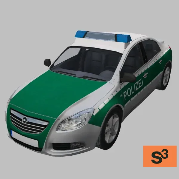 Insignia-Police · DE · white — 3D model preview
