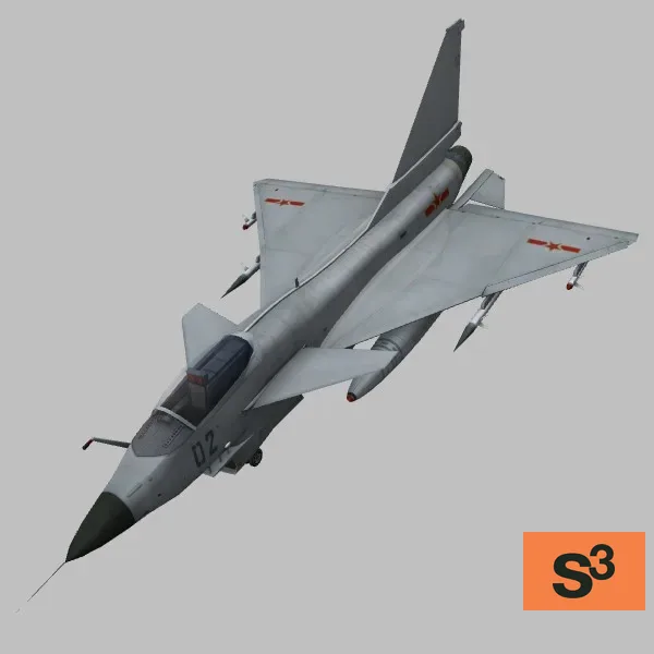 J-10 · CN · grey — 3D model preview
