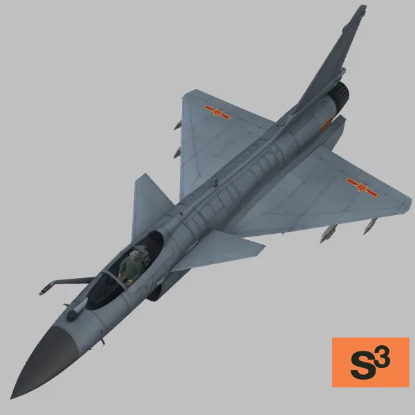 J-10B · CN · grey — 3D model preview