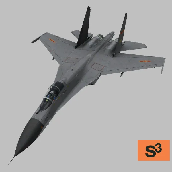 J-11B · CN · grey — 3D model preview