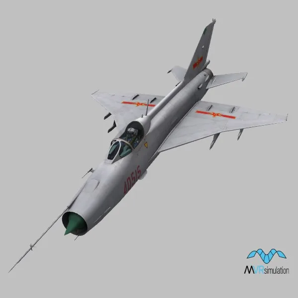 J-7E · CN · white — 3D model preview