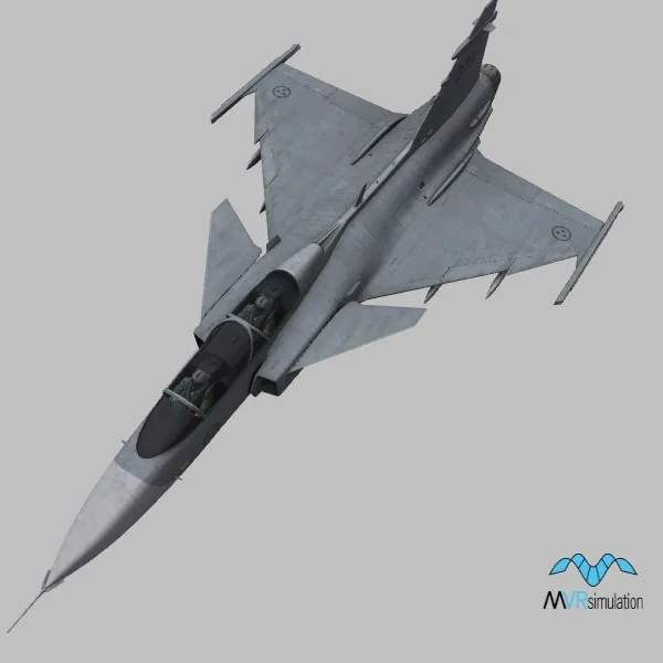 JAS39D · SE · camo — 3D model preview