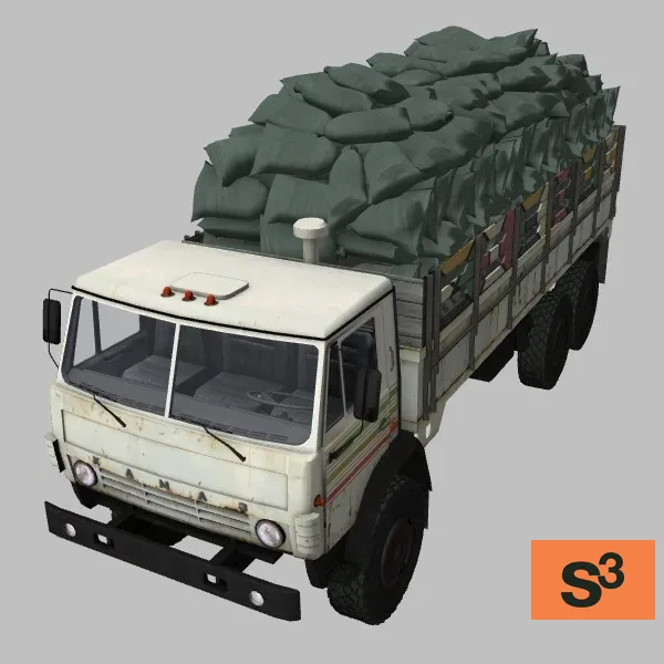 Kamaz-4310-001-Charcoal · SO · white — 3D model preview