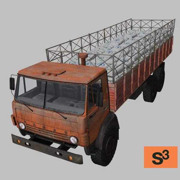 Kamaz-4310-Trailer-001-WFP · SO · red — 3D model preview