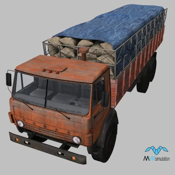 Kamaz-4310-Trailer-003 · SO · red — 3D model preview