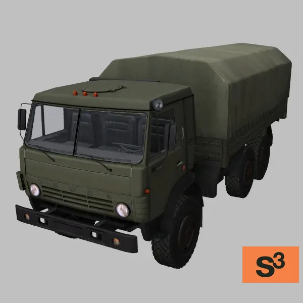 KamAZ-5350-canopy · RU · green — 3D model preview
