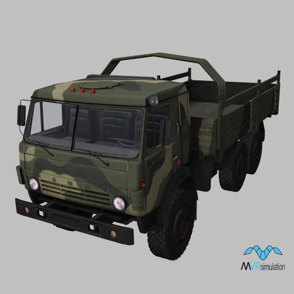 KamAZ-5350-flatbed · RU · camo — 3D model preview
