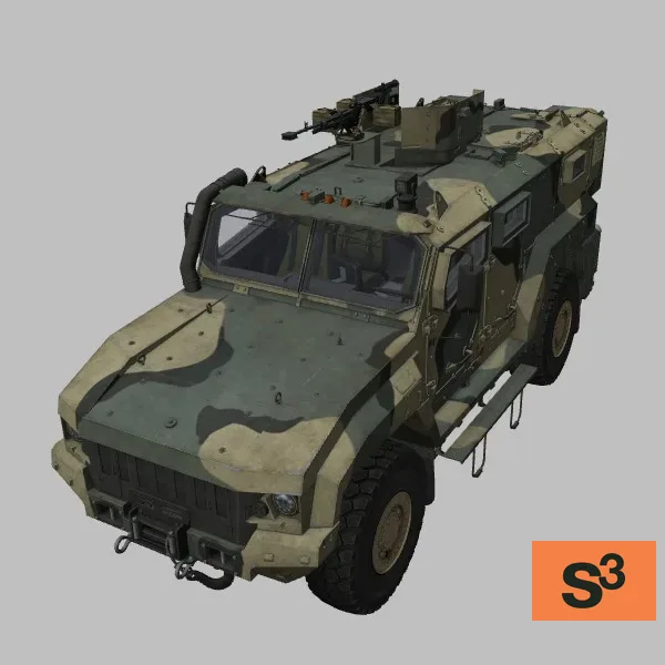 Kamaz-53949-Typhoon-K · 6P58 · RU · camo — 3D model preview