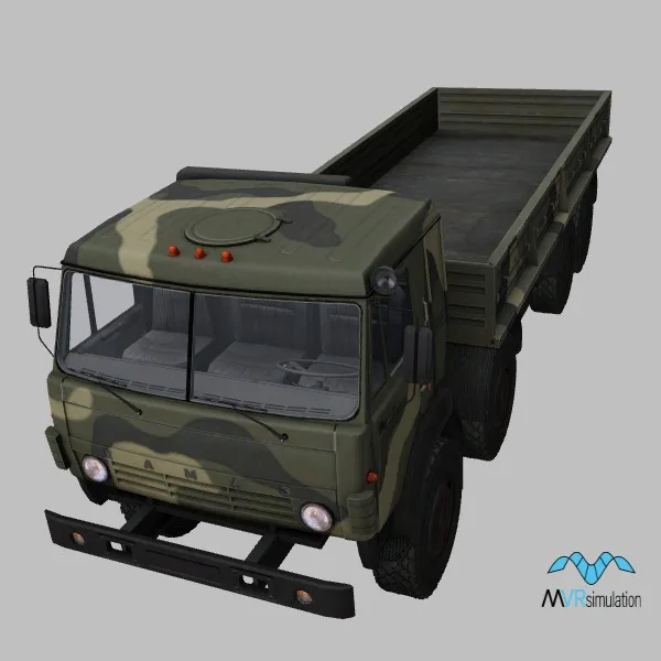 Kamaz-6350-flatbed · RU · camo — 3D model preview