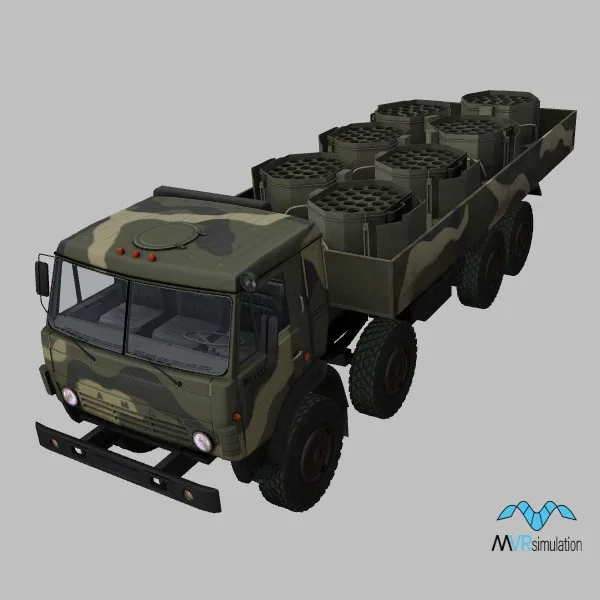 Kamaz-6350 · UMZ-K · RU · camo — 3D model preview