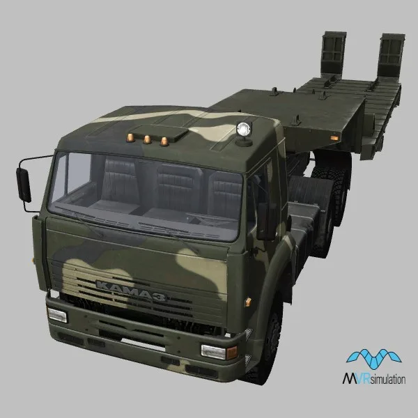 Kamaz-65225-Tank-Transporter · RU · camo — 3D model preview