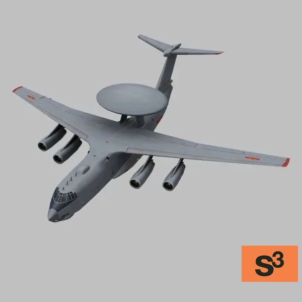 KJ-2000 · CN · grey — 3D model preview