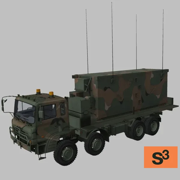 KM-SAM · ECS · KR · camo — 3D model preview