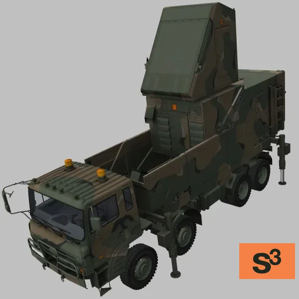 KM-SAM · MFR · KR · camo — 3D model preview