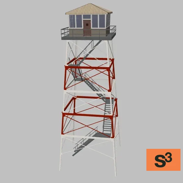 KMZJ-control-tower-001 — 3D model preview