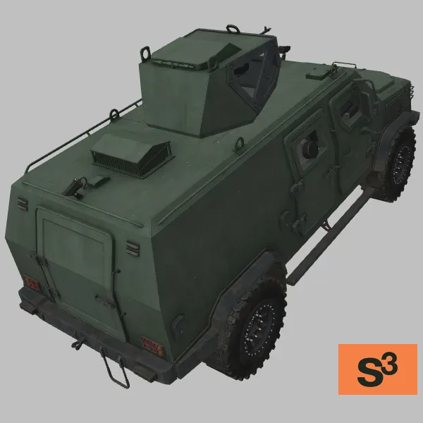 Kozak-5 · M240H · UA · green — 3D model preview