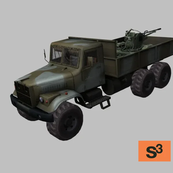 Kraz-255-2A13 · AF · camo — 3D model preview