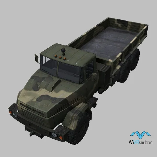 Kraz-260-flatbed · UA · camo — 3D model preview