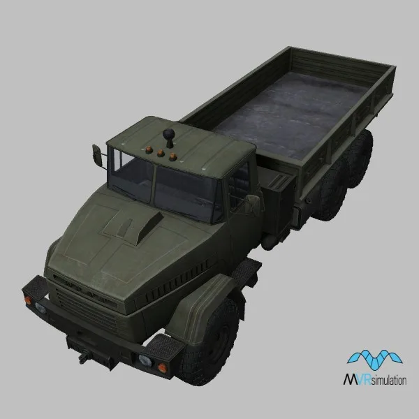 Kraz-260-flatbed · UA · green — 3D model preview