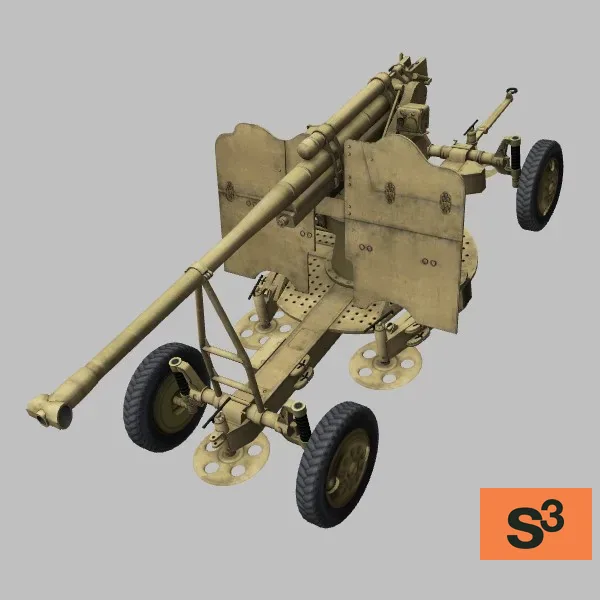 KS-12A · KP · desert — 3D model preview