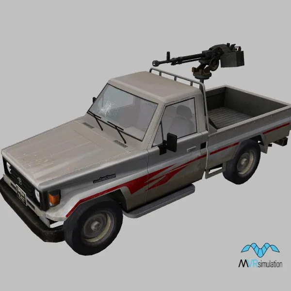 Land-Cruiser-75-DShKM · SO · white — 3D model preview
