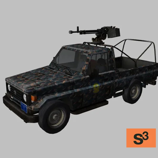 Land-Cruiser-75-TC-DShKM · YE · camo — 3D model preview