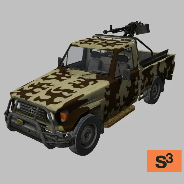 LandCruiser-75-DShK · SY · camo — 3D model preview