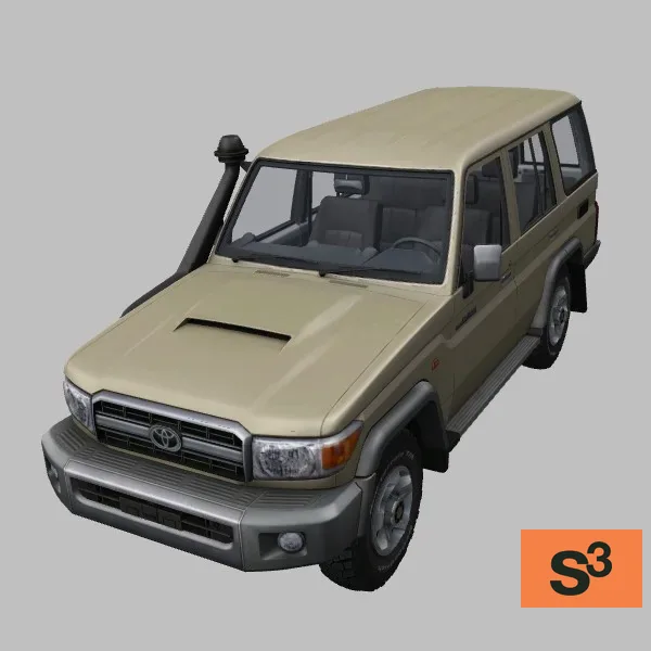 LandCruiser-VDJ76R · US · tan — 3D model preview