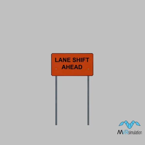 lane shift ahead-sign-001d — 3D model preview