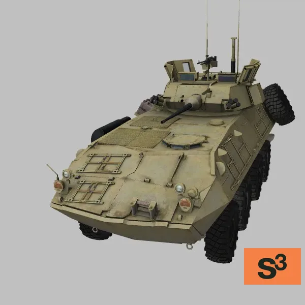 LAV-25A2 · US · desert — 3D model preview