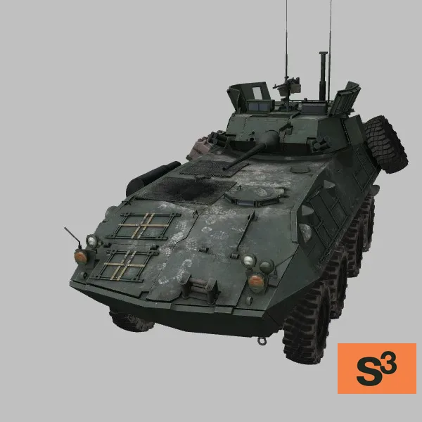 LAV-25A2 · US · green — 3D model preview