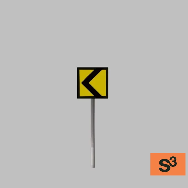 left arrow-sign-001 — 3D model preview