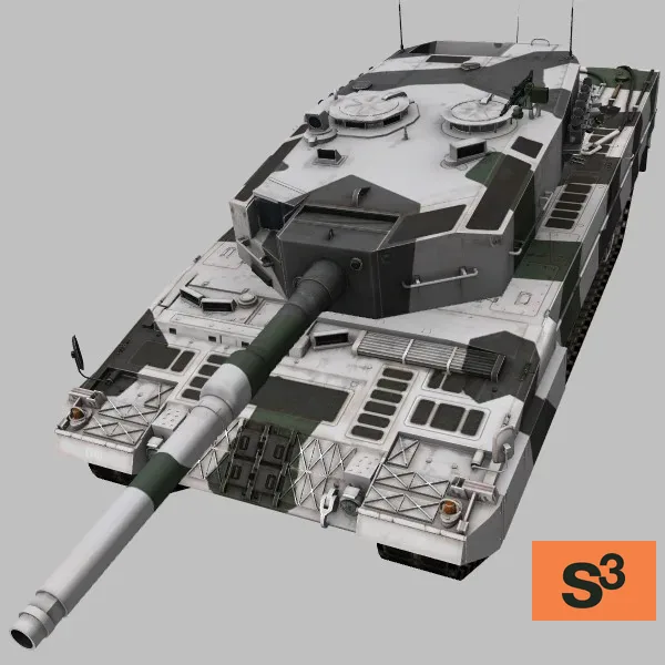 Leopard-2A4 · FI · winter — 3D model preview