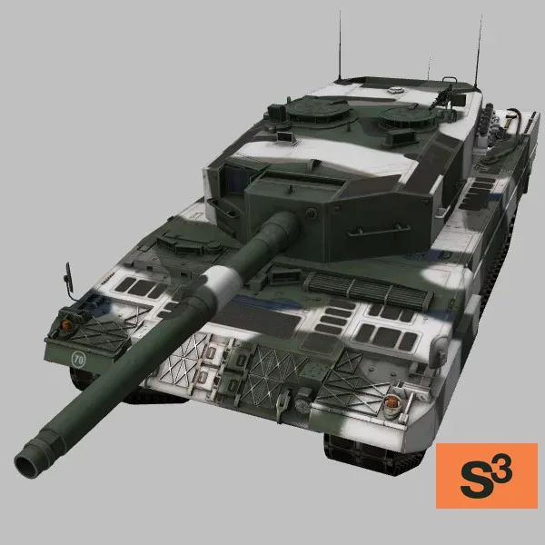 Leopard-2A4 · GR · winter — 3D model preview