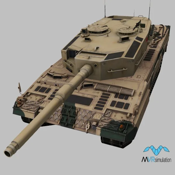 Leopard-2A4 · TR · camo — 3D model preview