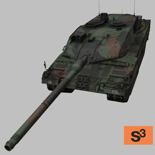 Leopard-2A6 · DE · camo — 3D model preview