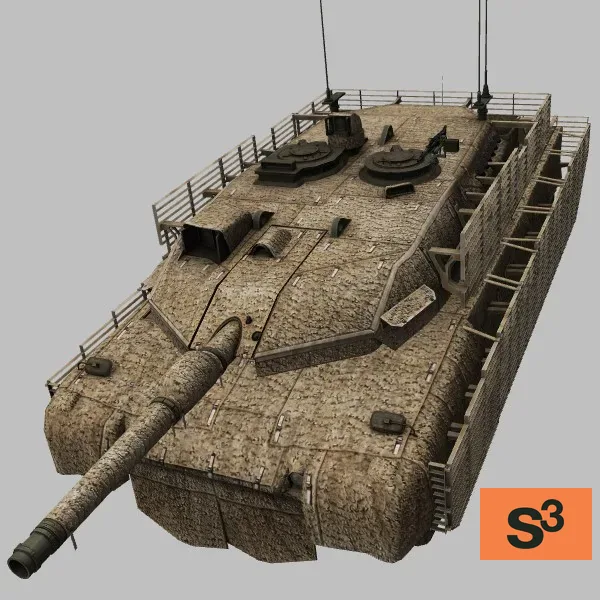Leopard-2A6 · DK · camo — 3D model preview