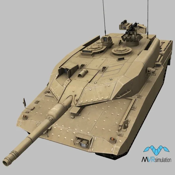 Leopard-2A7 · QA · desert — 3D model preview