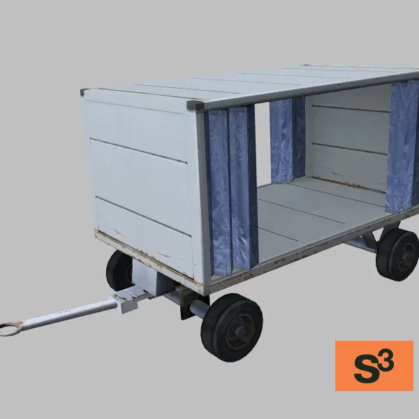 Luggage Cart-001 — 3D model preview