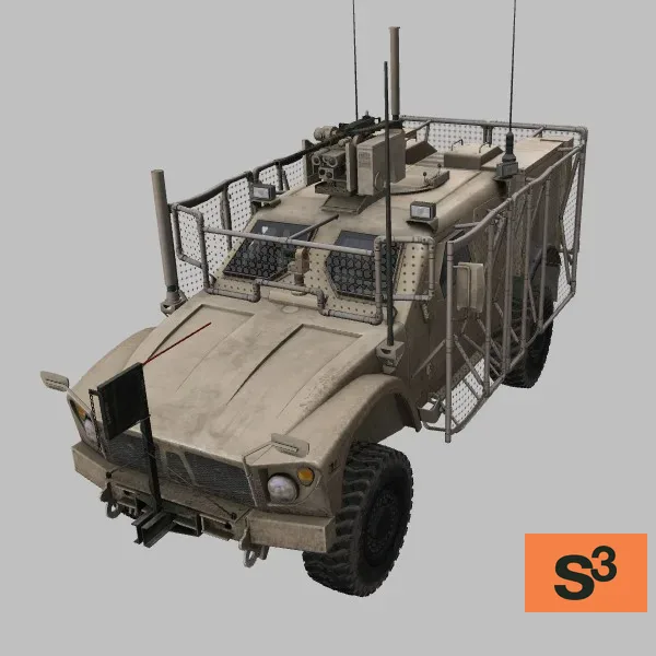 M-ATV-SXB-CAGE · M153 · US · desert — 3D model preview