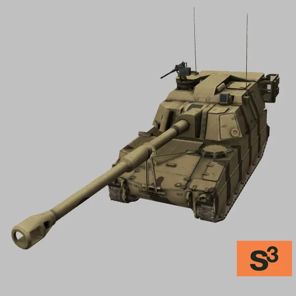 M109L47 · AE · camo — 3D model preview