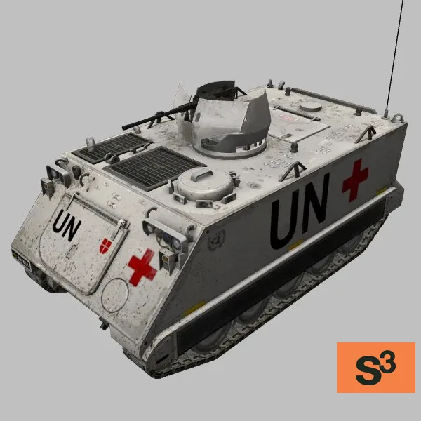 M113-Turret · UN · white — 3D model preview
